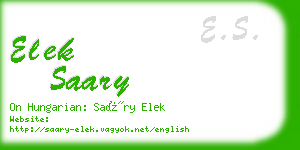 elek saary business card